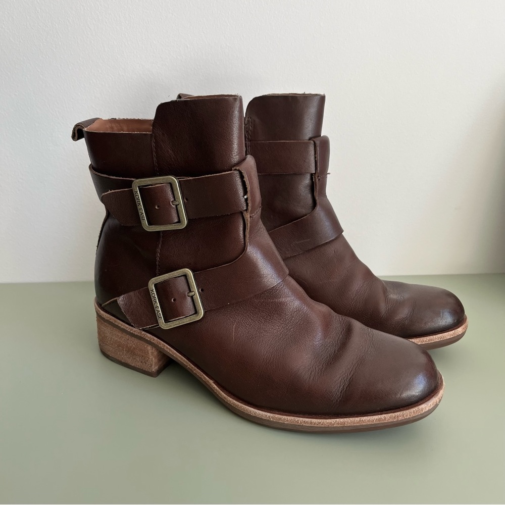 Carsyn Kork-Ease Genuine Leather Double Buckle Boots Ankle Booties